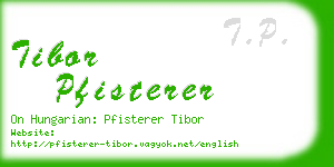 tibor pfisterer business card